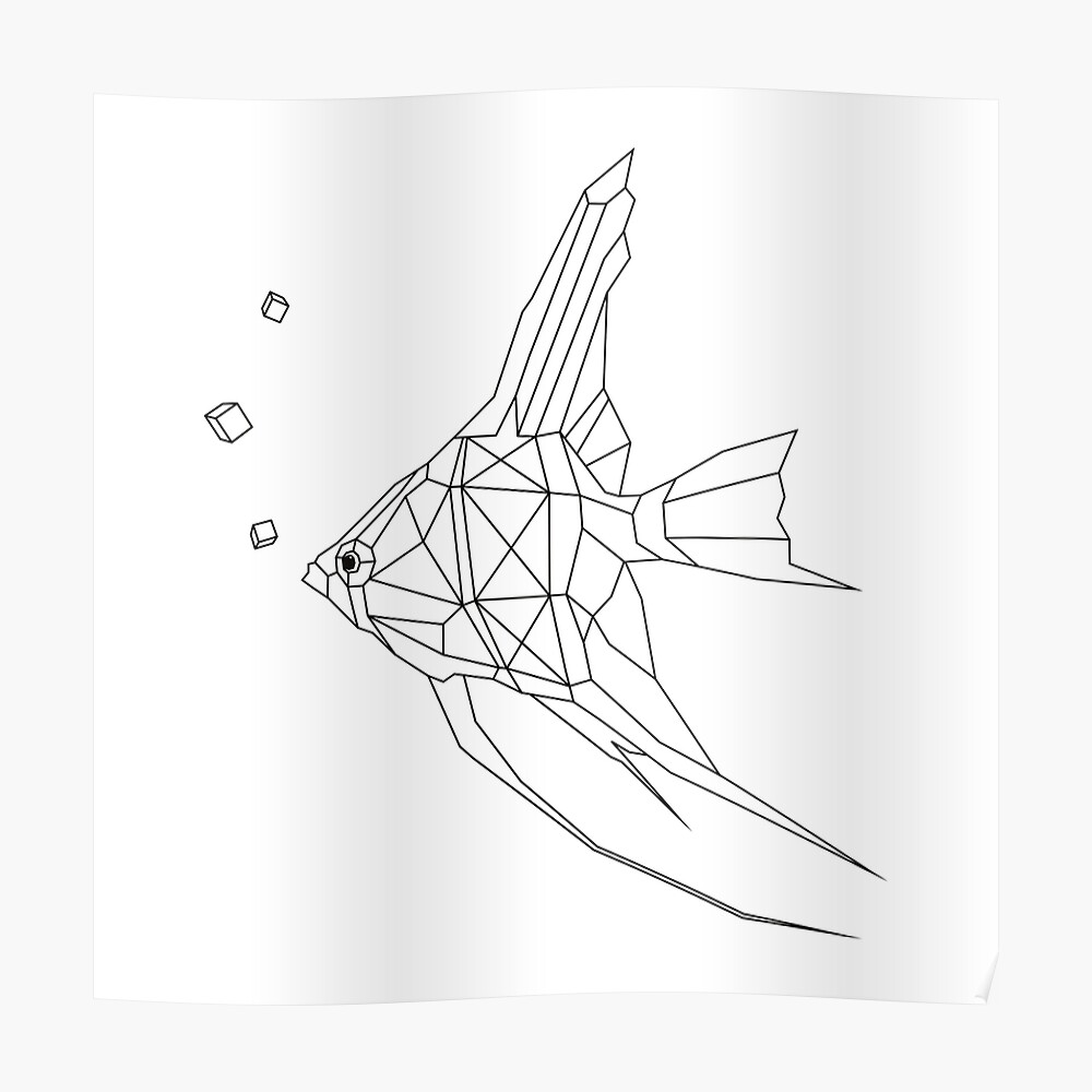 geometric fish drawing