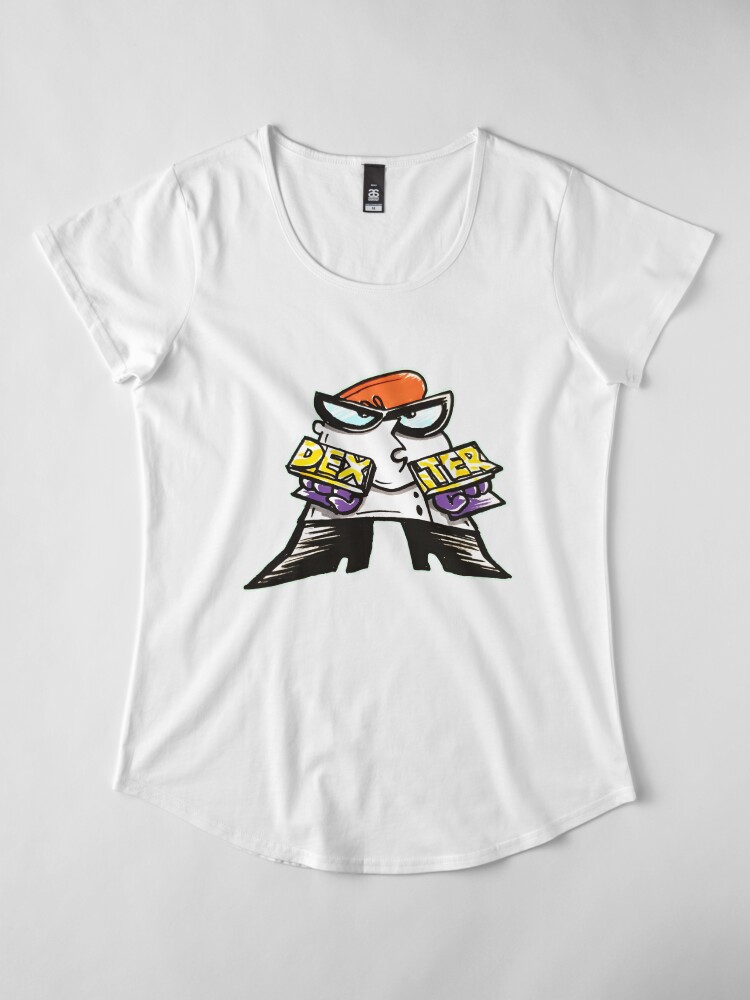 Alternate view of Dexter's Laboratory™ - Hip Hop/Rap Themed Dexter with Gold Bling Premium Scoop T-Shirt