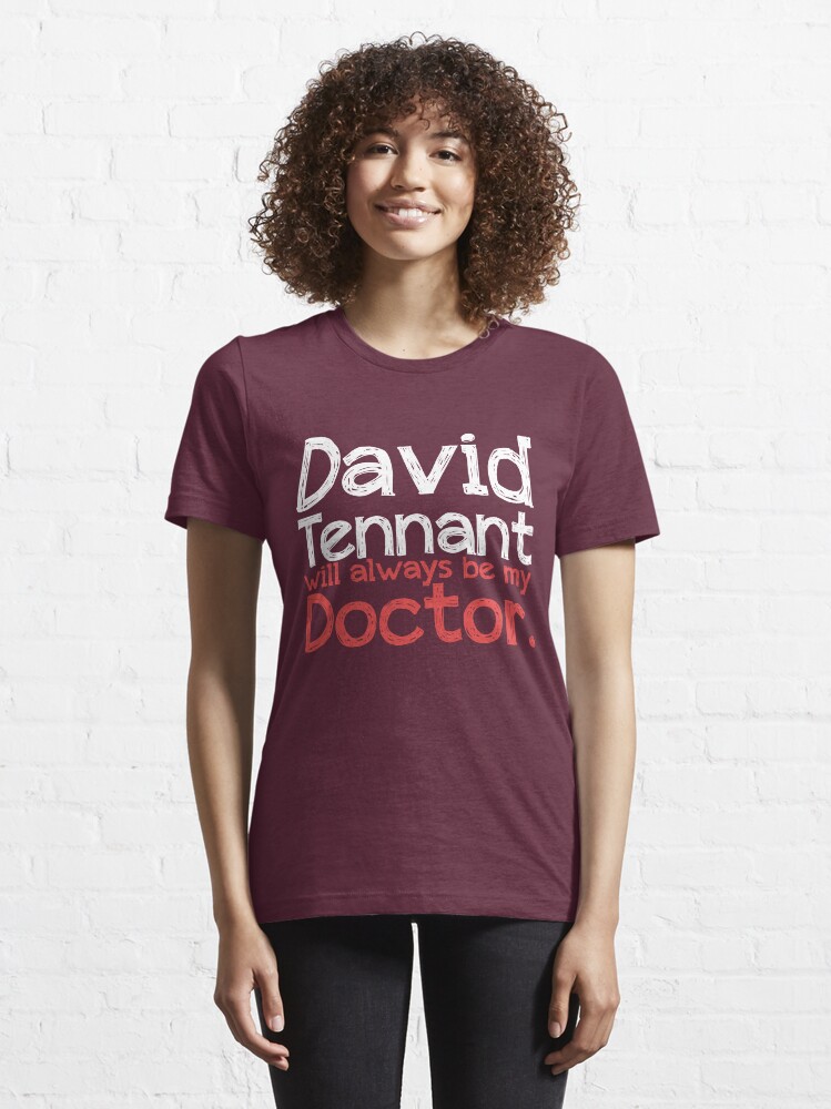 Alternate view of David Tennant will always be my Doctor - RED Essential T-Shirt