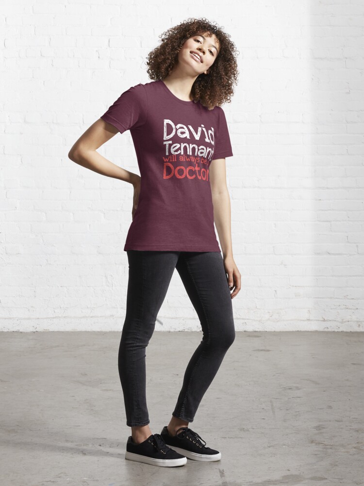 Alternate view of David Tennant will always be my Doctor - RED Essential T-Shirt