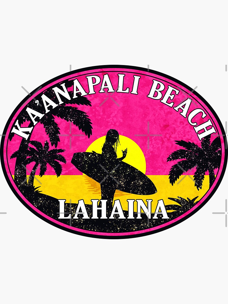 Surf Kaanapali Beach Lahaina Hawaii Surfing Laptop Sticker For Sale By Myhandmadesigns 