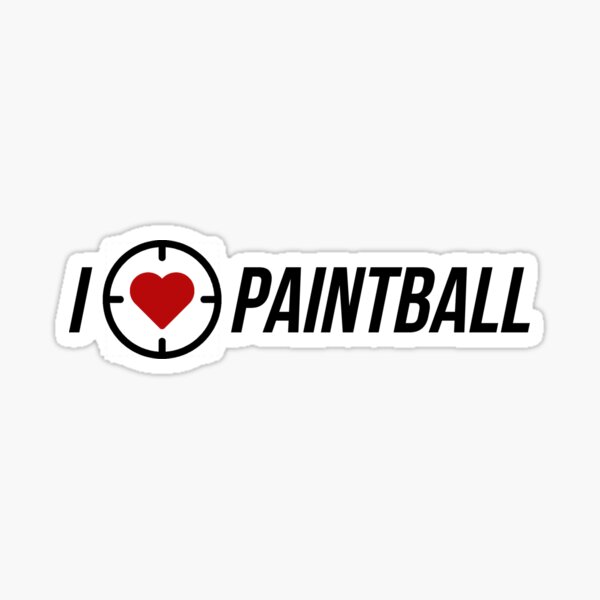 Vista previa del artículo con la obra «Me encanta el paintball», diseñado y vendido por Kooky28.