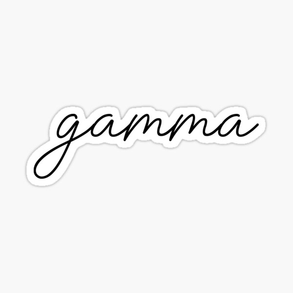 Gamma Script Letter Sticker