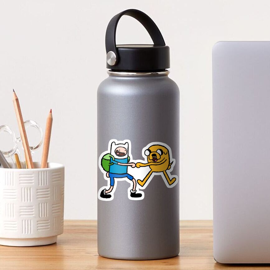 "Finn And Jake Ultimate Fist Bump" Sticker by GraeMiller Redbubble
