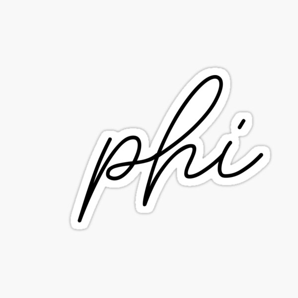 Phi Script Letter Sticker