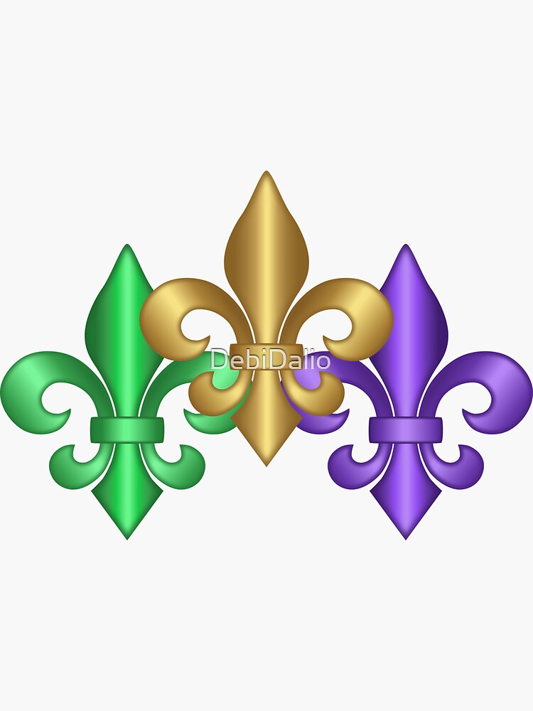 Mardi Gras 2020 - Fleur De Lis Mardi Gras Sticker for Sale by  MagicBoutique