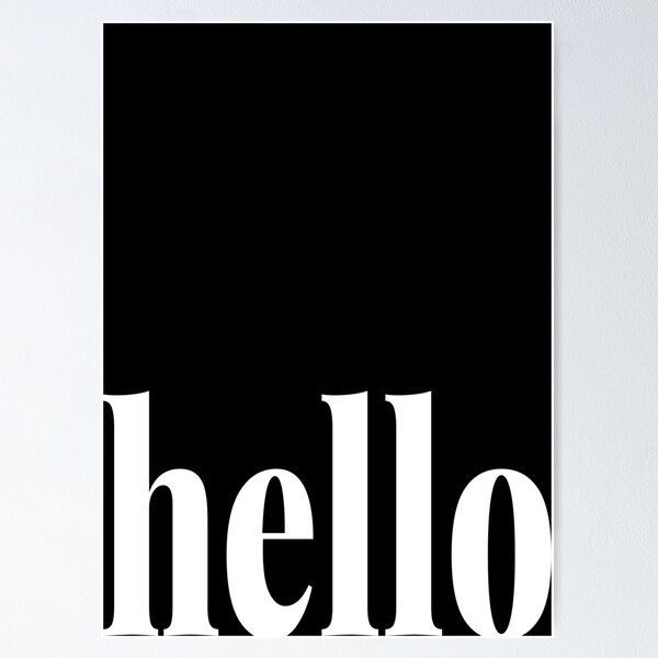 Item preview, hello typography serif font white black designed and sold by wordznart.