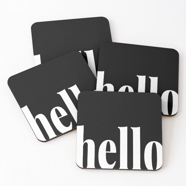 Item preview, hello typography serif font white black designed and sold by wordznart.