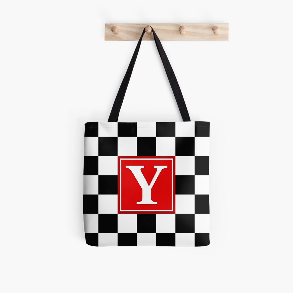 Louis Vuitton Big Logo With Checker Board Effect Black And White