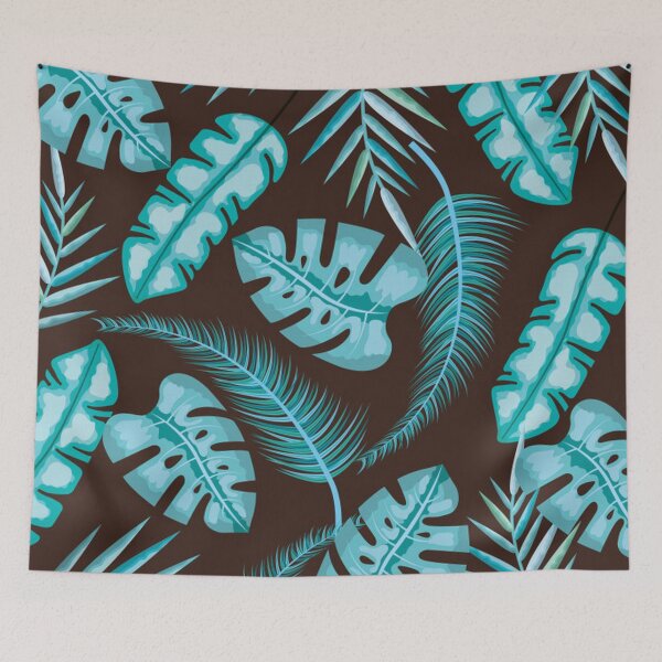 Item preview, Tropical Foliage - Aqua designed and sold by pugmom4.