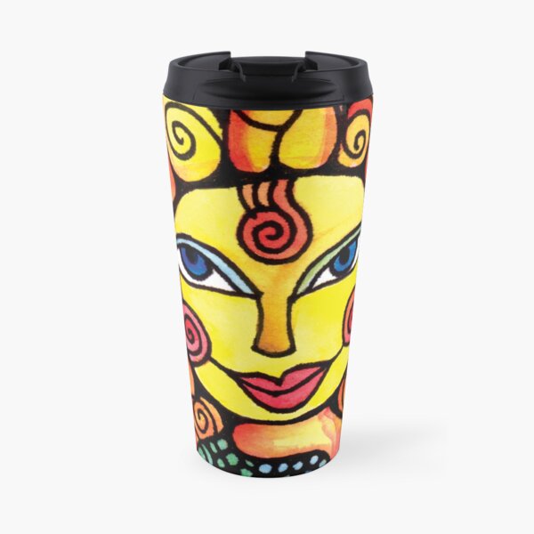 El Sol - The Sun Loteria Design Travel Mug