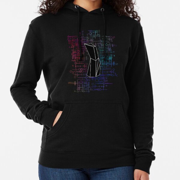 The Obelisk / The Diviner (Black and Multi-Coloured on Black) Lightweight Hoodie