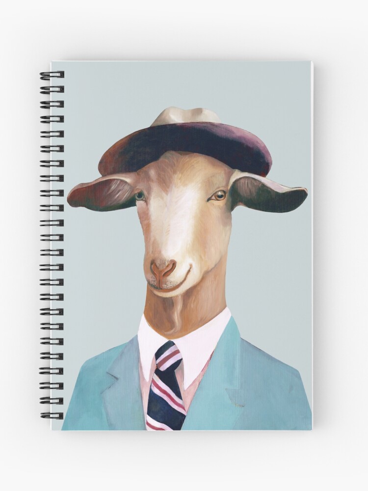Cahier à spirale for Sale avec l'œuvre « Bébé chèvre, enfant