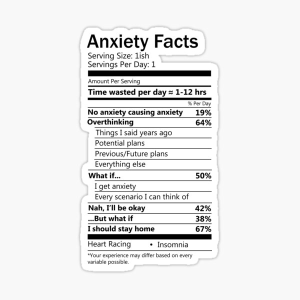 Item preview, Anxiety Facts transparent designed and sold by TswizzleEG.