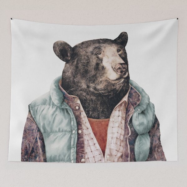 Item preview, Black Bear (Green) designed and sold by AnimalCrew.