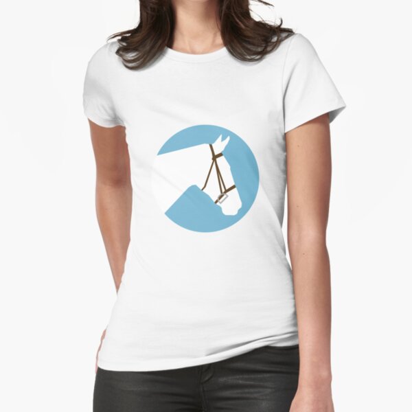 Item preview, Cheval minimaliste → Blanc / Bleu designed and sold by Darcy White.