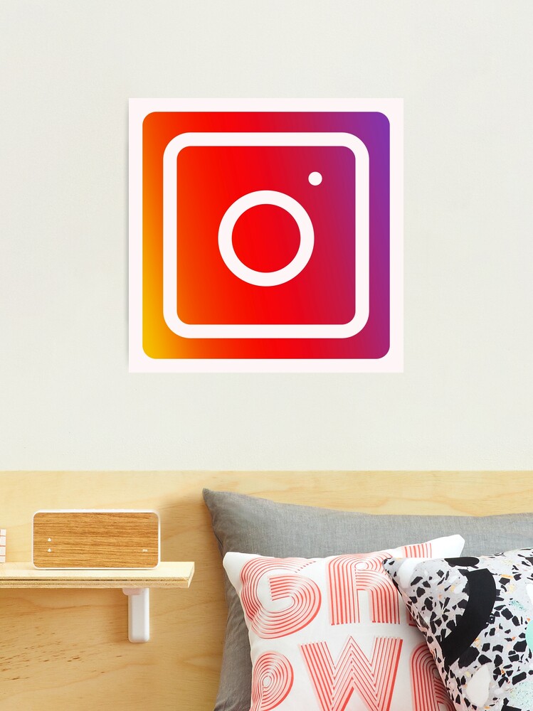 Premium Photo | 3d instagram stand logo minimal simple design template