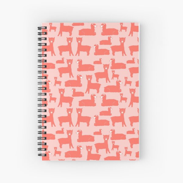 Hello coral llamas! Spiral Notebook