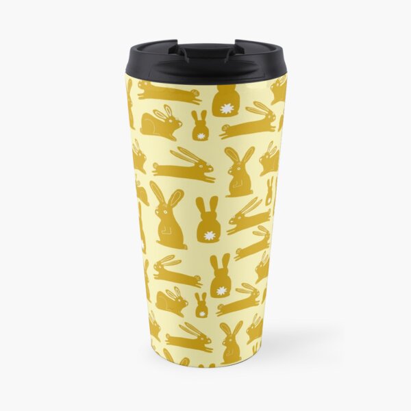 Yellow bunnies on the move Travel Mug