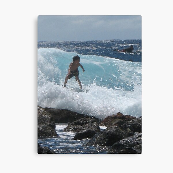 Young Surfer at Pohoiki Canvas Print