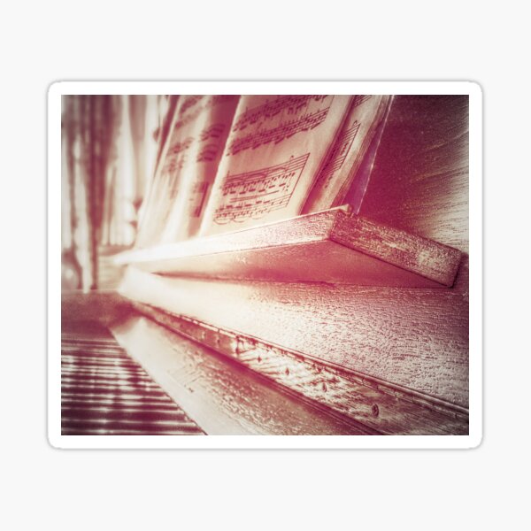 Red piano Sticker