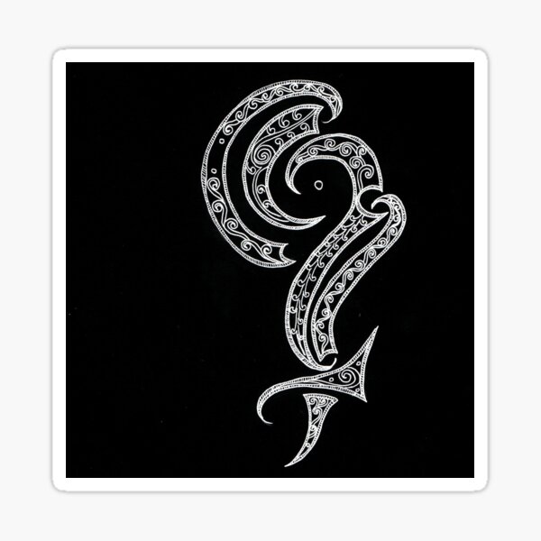 woman - created to bloom white on black Sticker