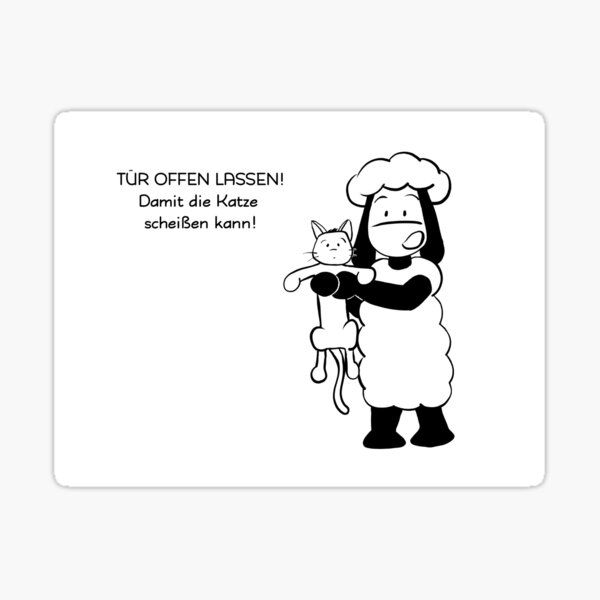 Tür offen lassen Sticker