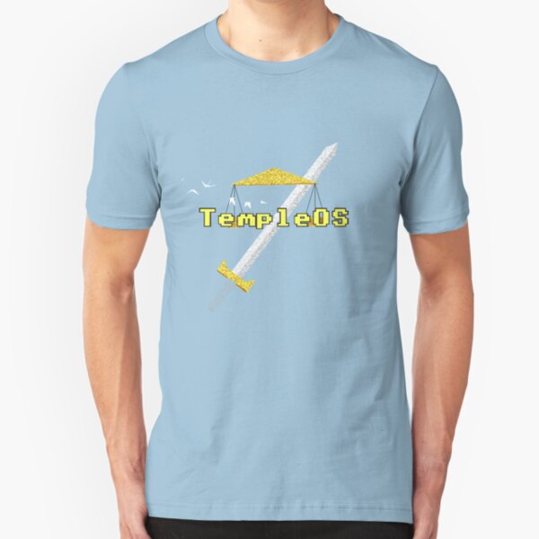 TempleOS Logo Pure Slim Fit T-Shirt