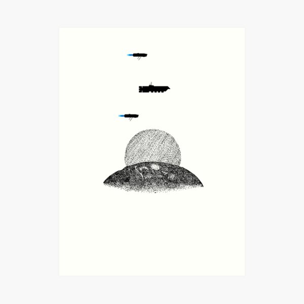 Accelerating around Ariel Art Print