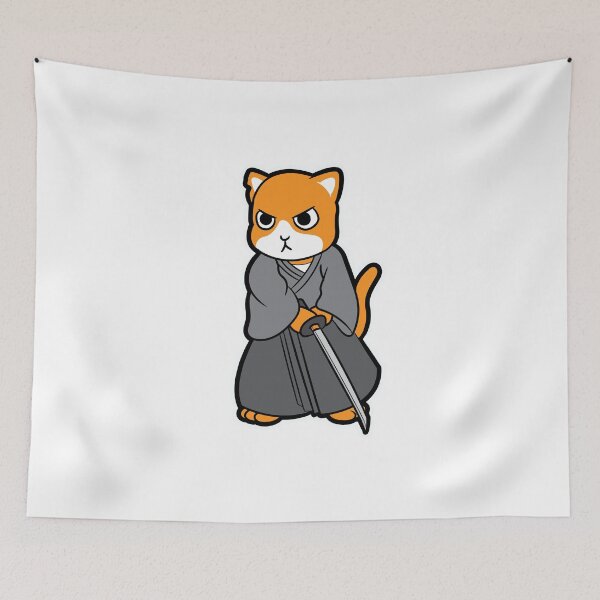 Item preview, Samurai katana cat designed and sold by mi-xo.
