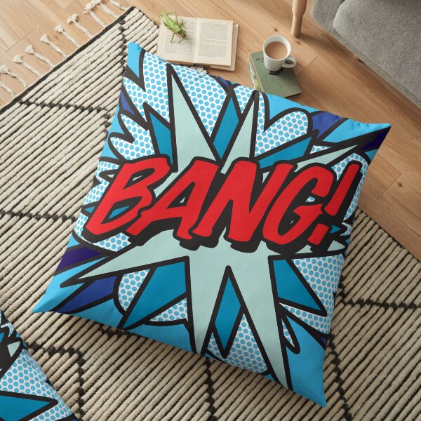 BANG Comic Book Pop Art Modern Fun Graphic Floor Pillow