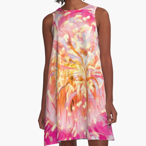 soft sparkling energy vortex abstract A-Line Dress