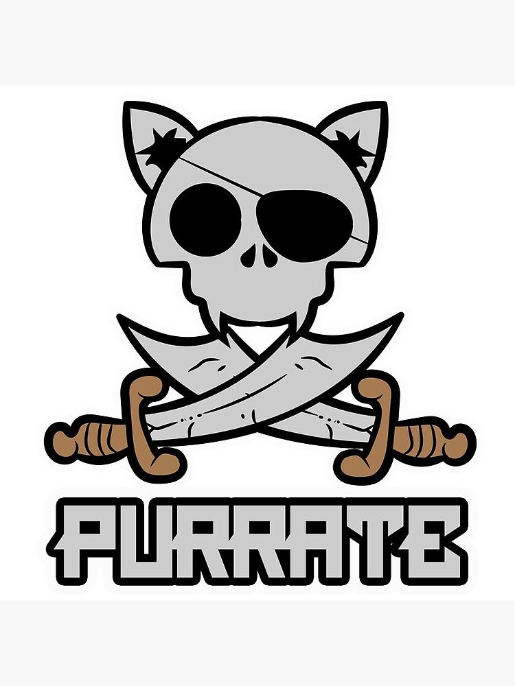 "Jolly Roger pirate cats" Poster for Sale by mixo Redbubble