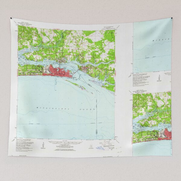 Item preview, USGS TOPO Map Mississippi MS Biloxi 336814 1954 62500 designed and sold by WetdryvacRBO2.