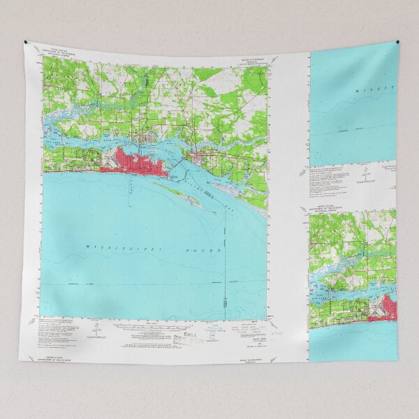 Item preview, USGS TOPO Map Mississippi MS Biloxi 336815 1954 62500 designed and sold by WetdryvacRBO2.