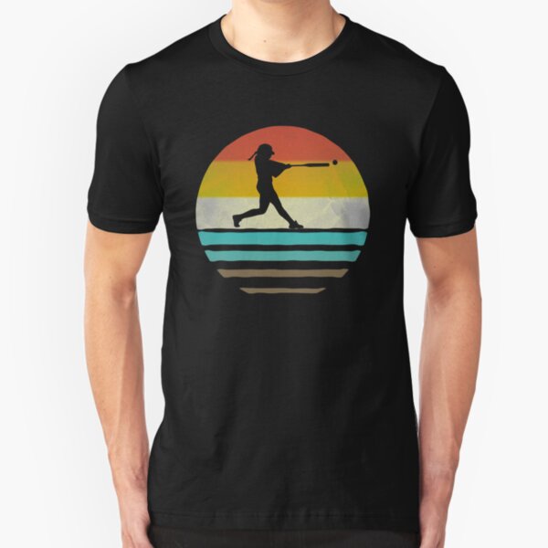 Retro Vintage Softball Coach Player Team Mom Dad Gift Slim Fit T-Shirt