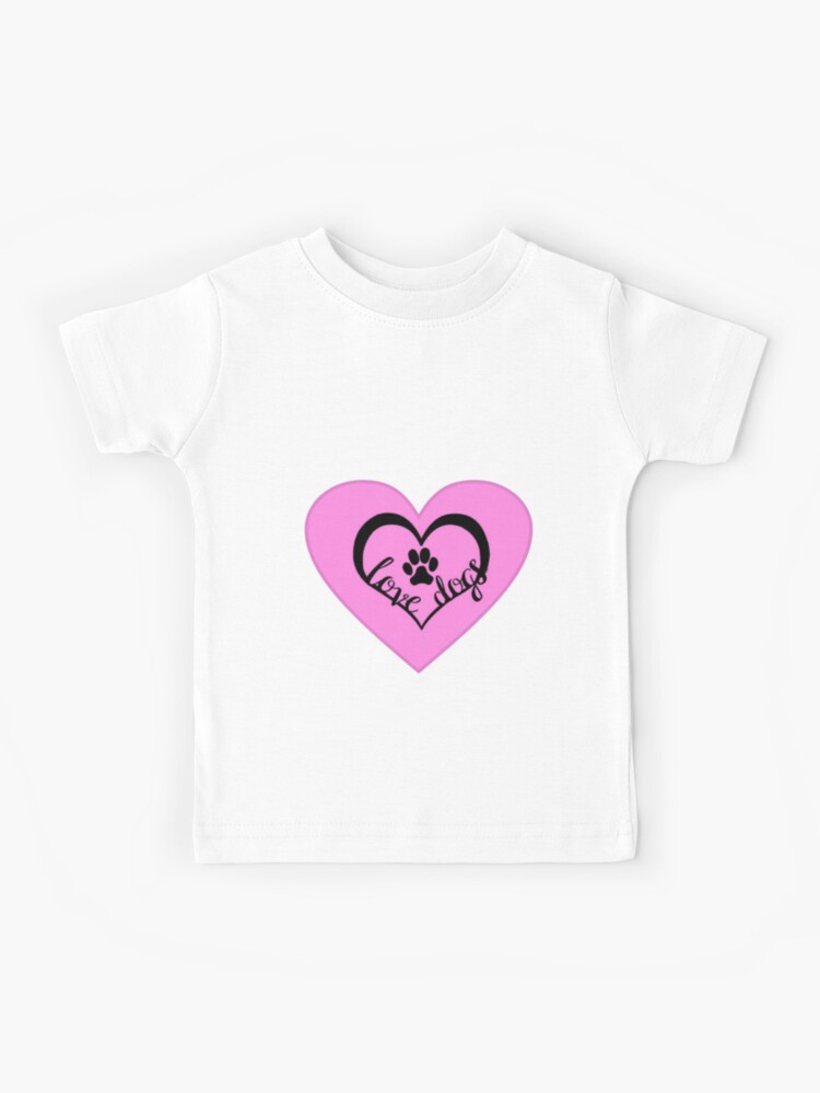 Paw Prints In Heart Unisex Novelty T-Shirt Color Options Available