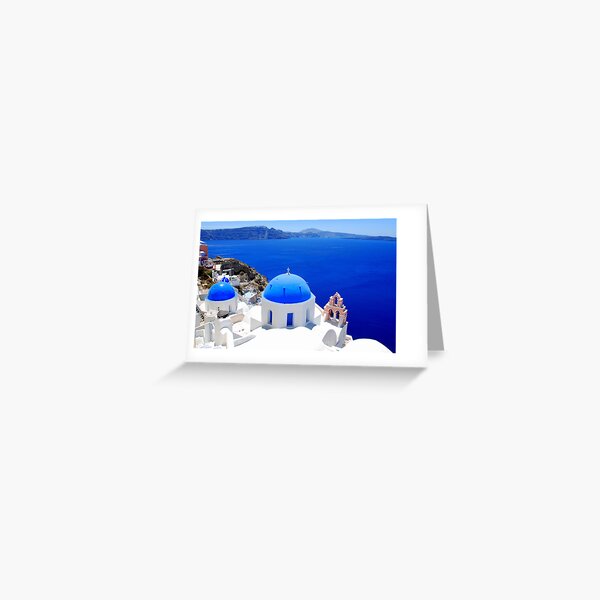 Santorini's Magnificent View Greeting Card