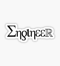 Engineer - Greek letters. Sticker