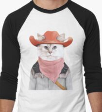 Rodeo Cat Men's Baseball Âľ T-Shirt