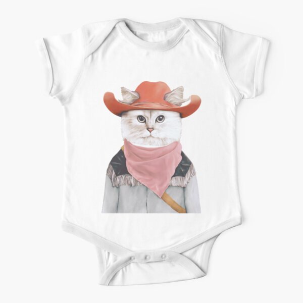 Rodeo Cat Short Sleeve Baby One-Piece