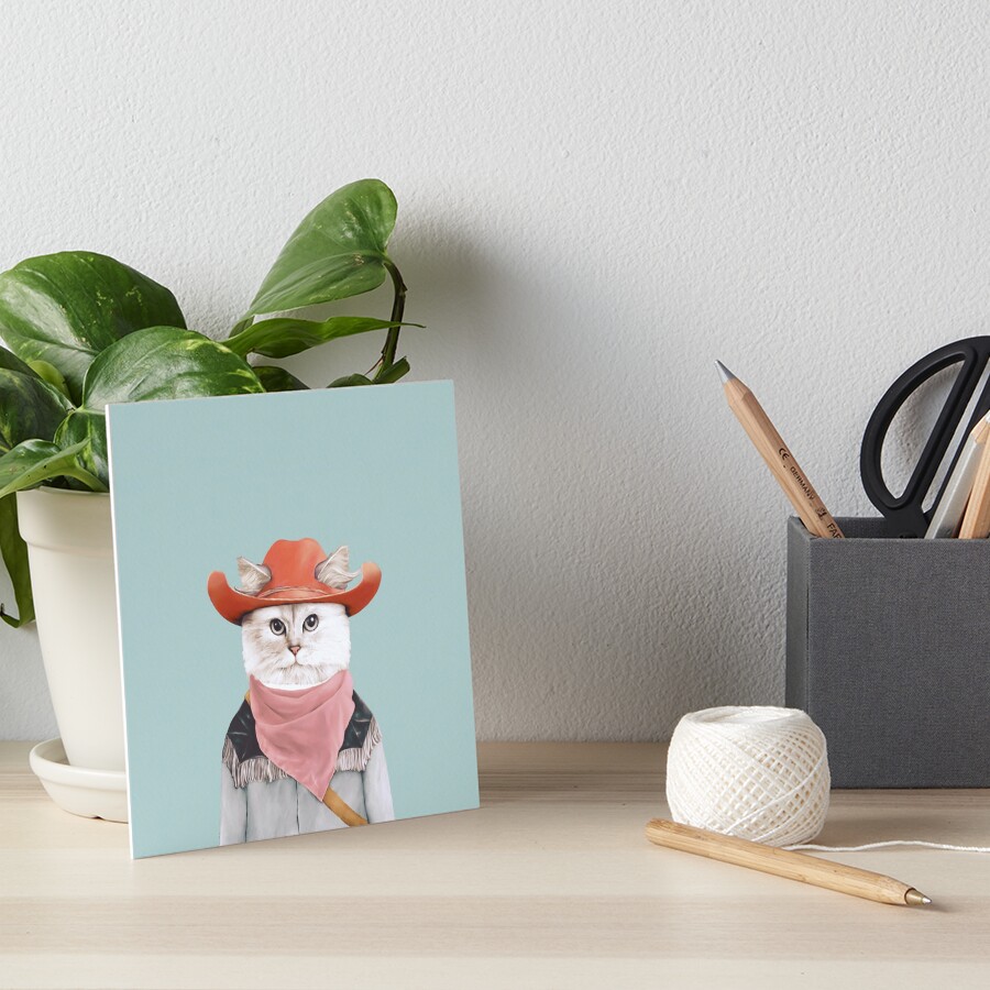 Rodeo Cat Art Board Print