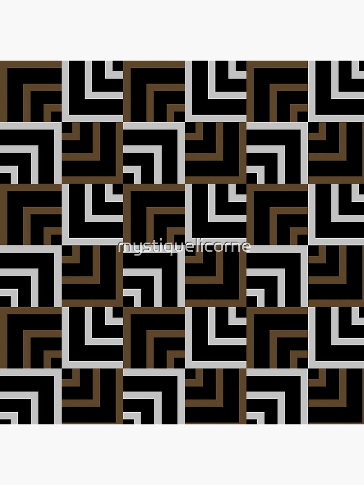 Brown and Silver Squares by mystiquelicorne