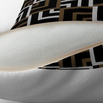 Alternate view of Brown and Silver Squares Throw Pillow