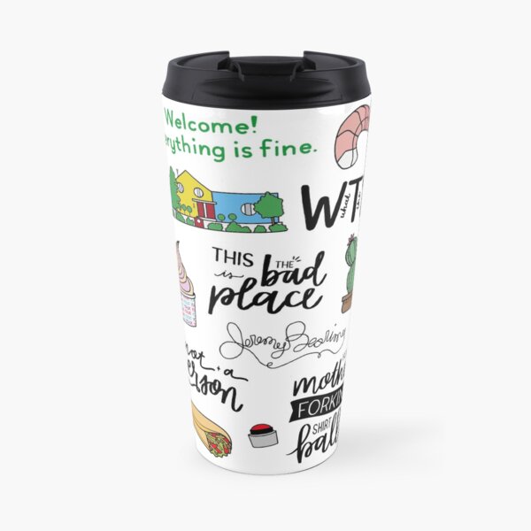 The Good Place TV Show Art Travel Mug