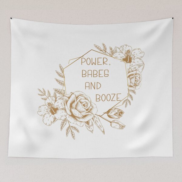 Item preview, Power, Babes and Booze designed and sold by BunnyMomMtl.