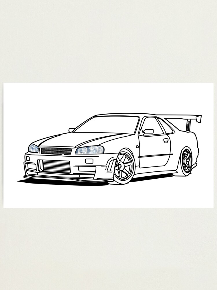 Рисунок nissan skyline r34