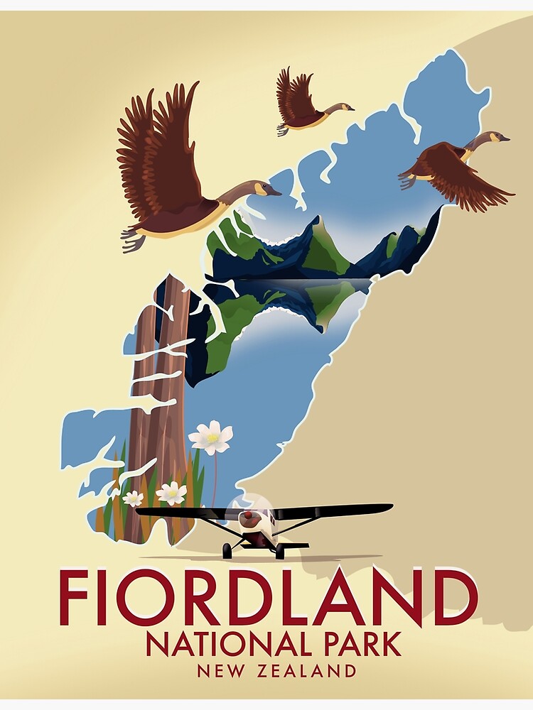 "Fiordland National Park New Zealand " Framed Art Print by