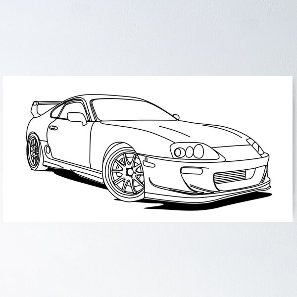 Toyota Supra Poster for Sale by MegaLawlz