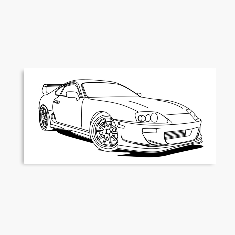 Как нарисовать toyota supra